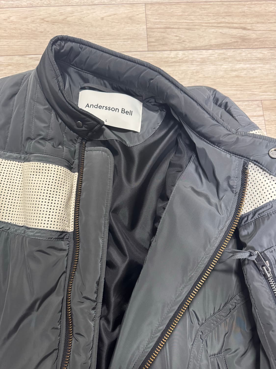 앤더슨벨 브라이언 바이커 패디드 점퍼 awa387m 차콜 상품이미지8