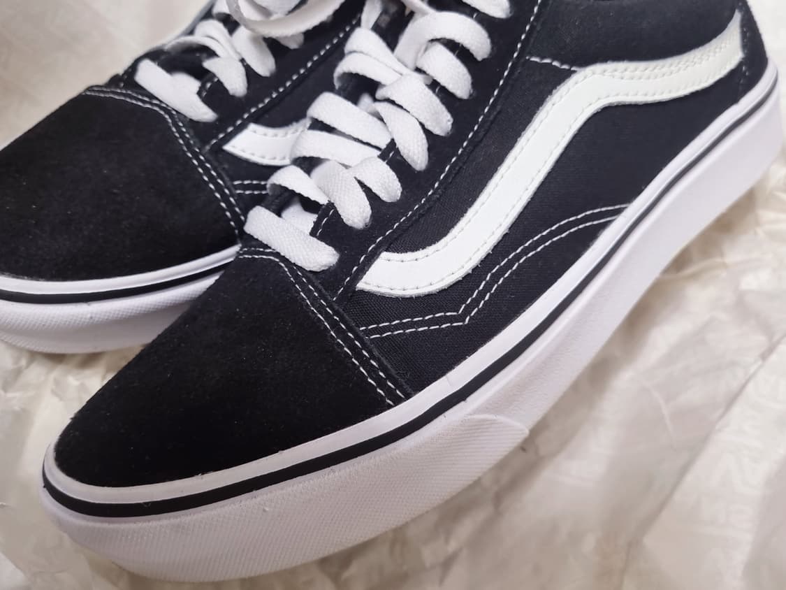 250 반스 컴피쿠시 올드스쿨 블랙 트루 화이트 스니커즈 상품이미지4