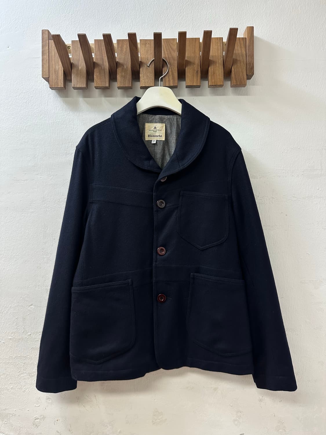 Honnete 양모울 실크 블랜드 코트자켓 (Made in Poland) 상품이미지3