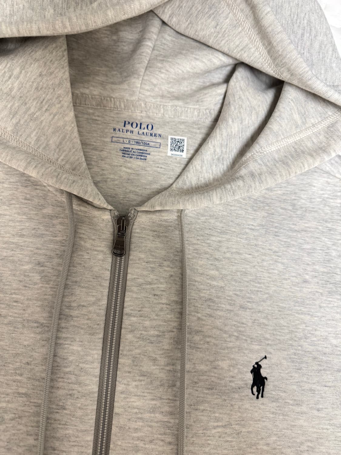 폴로랄프로렌 정품 신형 후드집업 L사이즈 라이트멜란지 컬러  상품이미지2