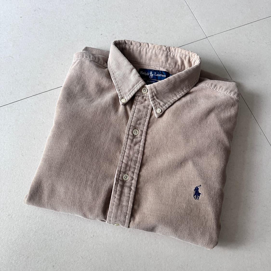 90s 폴로 랄프로렌 블레이크 코듀로이 셔츠 베이지 L 상품이미지1