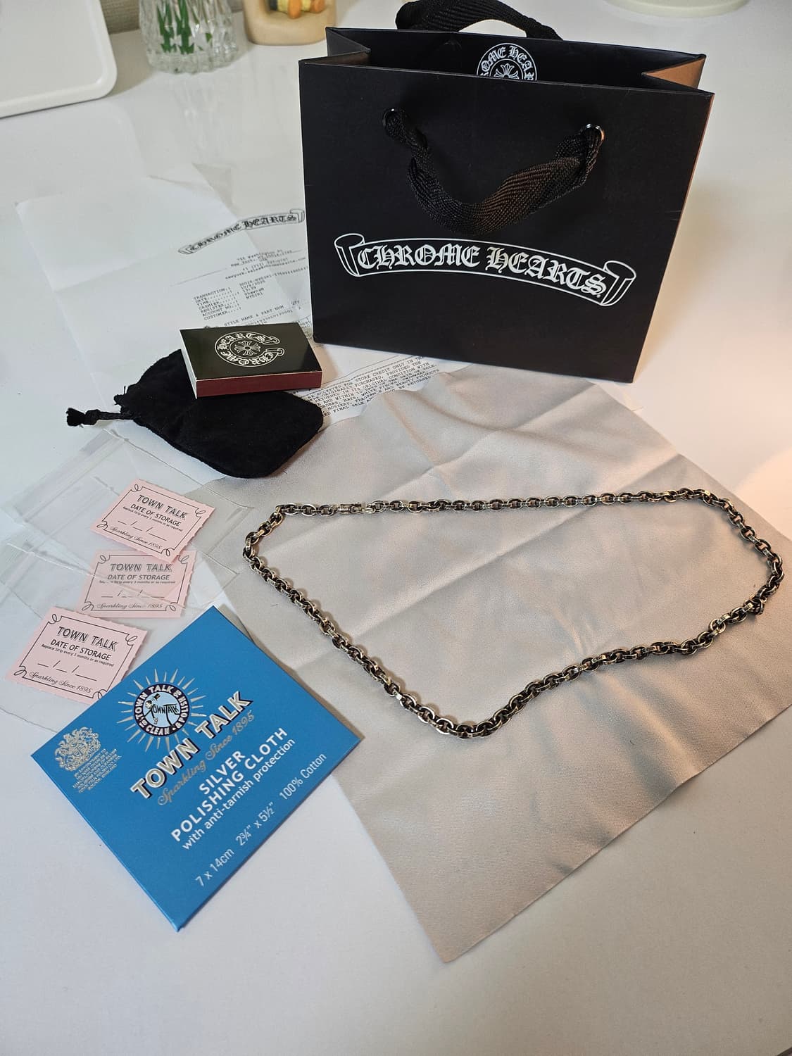 (새상품) 크롬하츠 페이퍼체인 20인치 판매합니다. 상품이미지3