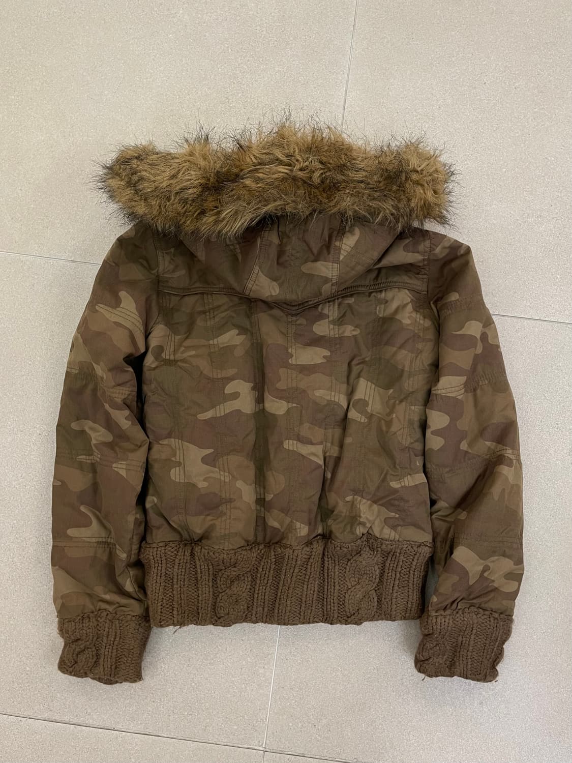 카모 퍼 숏아우터 상품이미지7