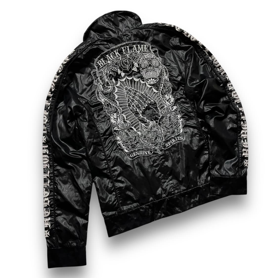 Black Flame Rock Chic Tattoo Jacket 상품이미지1