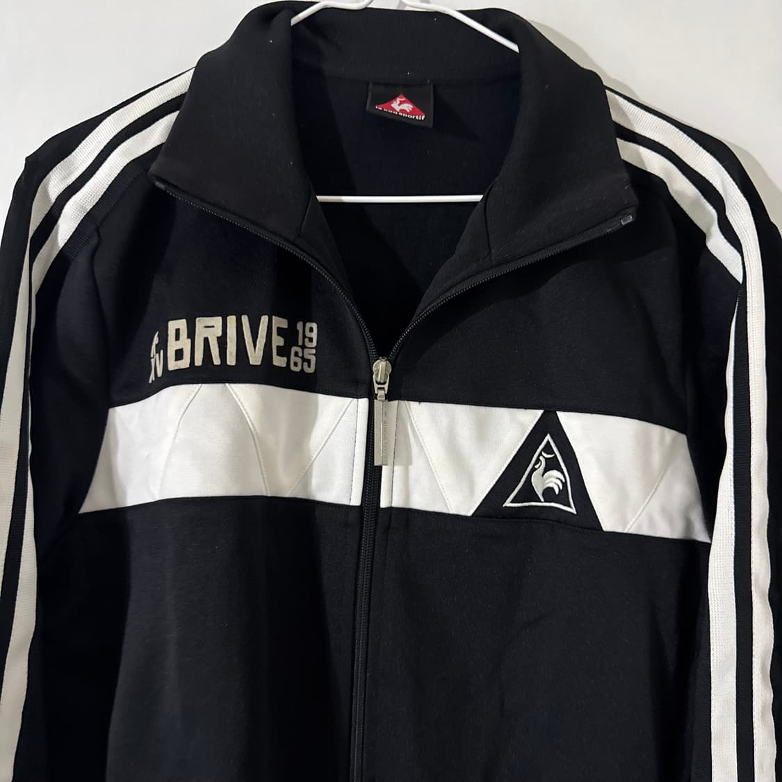 빈티지 올드스쿨 르꼬끄 영어로고 배색 져지 🖤🤍 상품이미지5