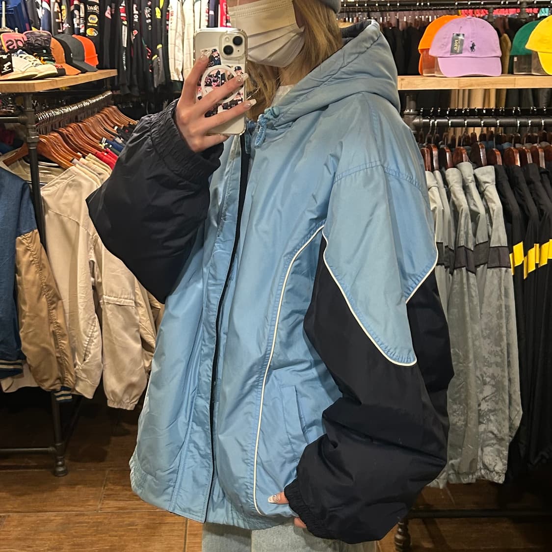 [HI] 챔피온 하프 패딩 베이비블루 상품이미지4