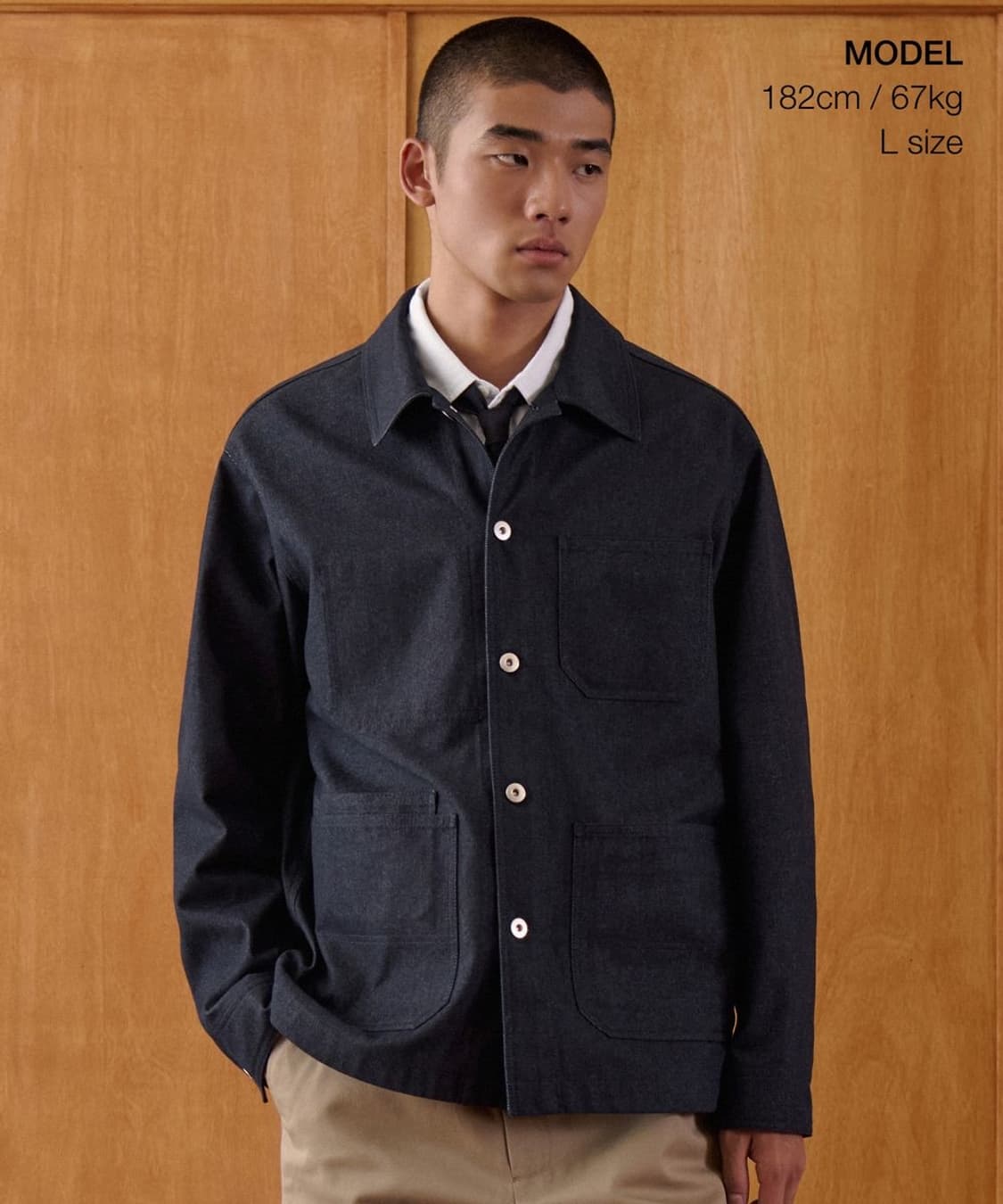 무신사스탠다드 데님 라이크 초어 자켓 딥인디고 2XL 상품이미지2