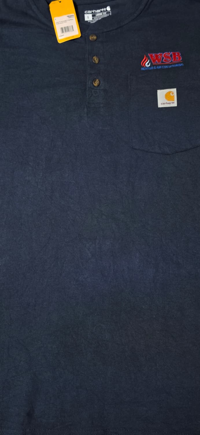 칼하트 네이비 헨리넥 루즈핏 긴팔티셔츠 L 상품이미지5