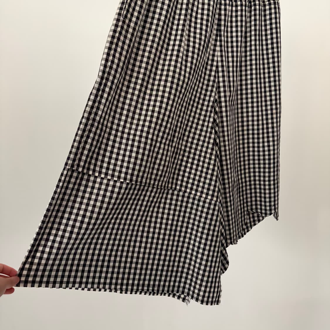 Gingham Check Asymmetry Skirt Pants 상품이미지3