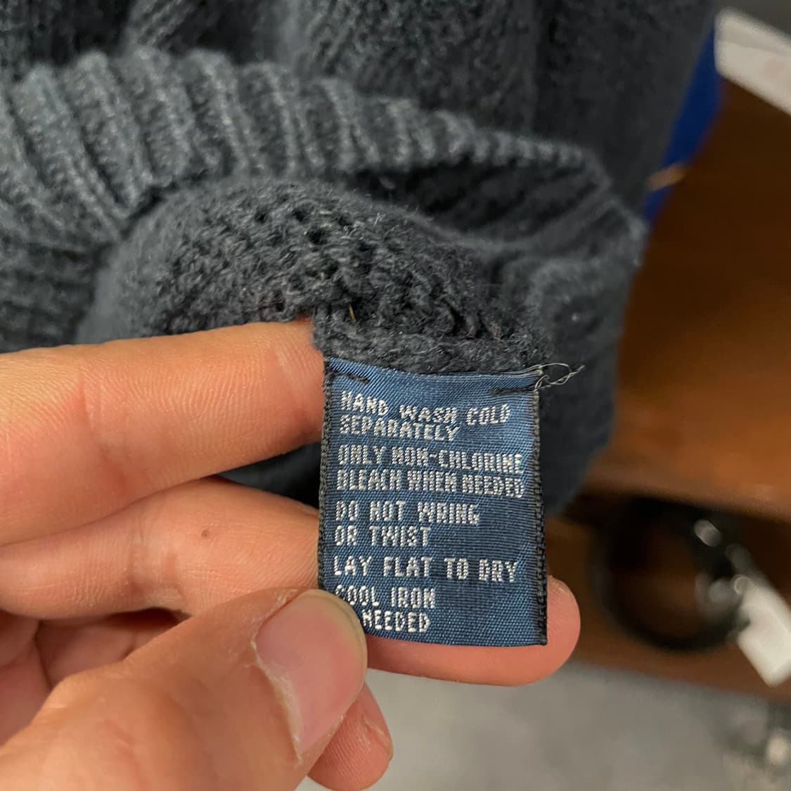 00s 폴로 랄프로렌 숄 넥 해군 앵카 자수 니트 스웨터 N28 상품이미지10