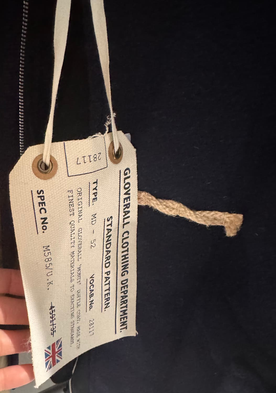 [새상품] 글로버올 몬티 네이비 더플코트 S사이즈 상품이미지5