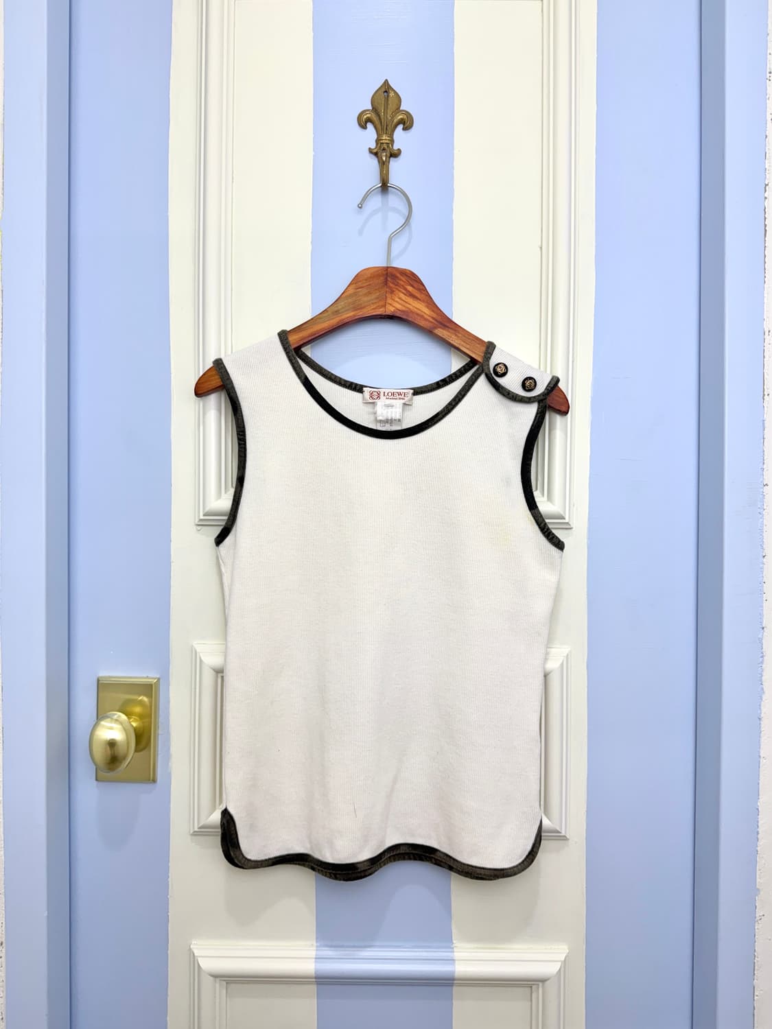 로에베 로고버튼 골지 슬리브리스 M 상품이미지1