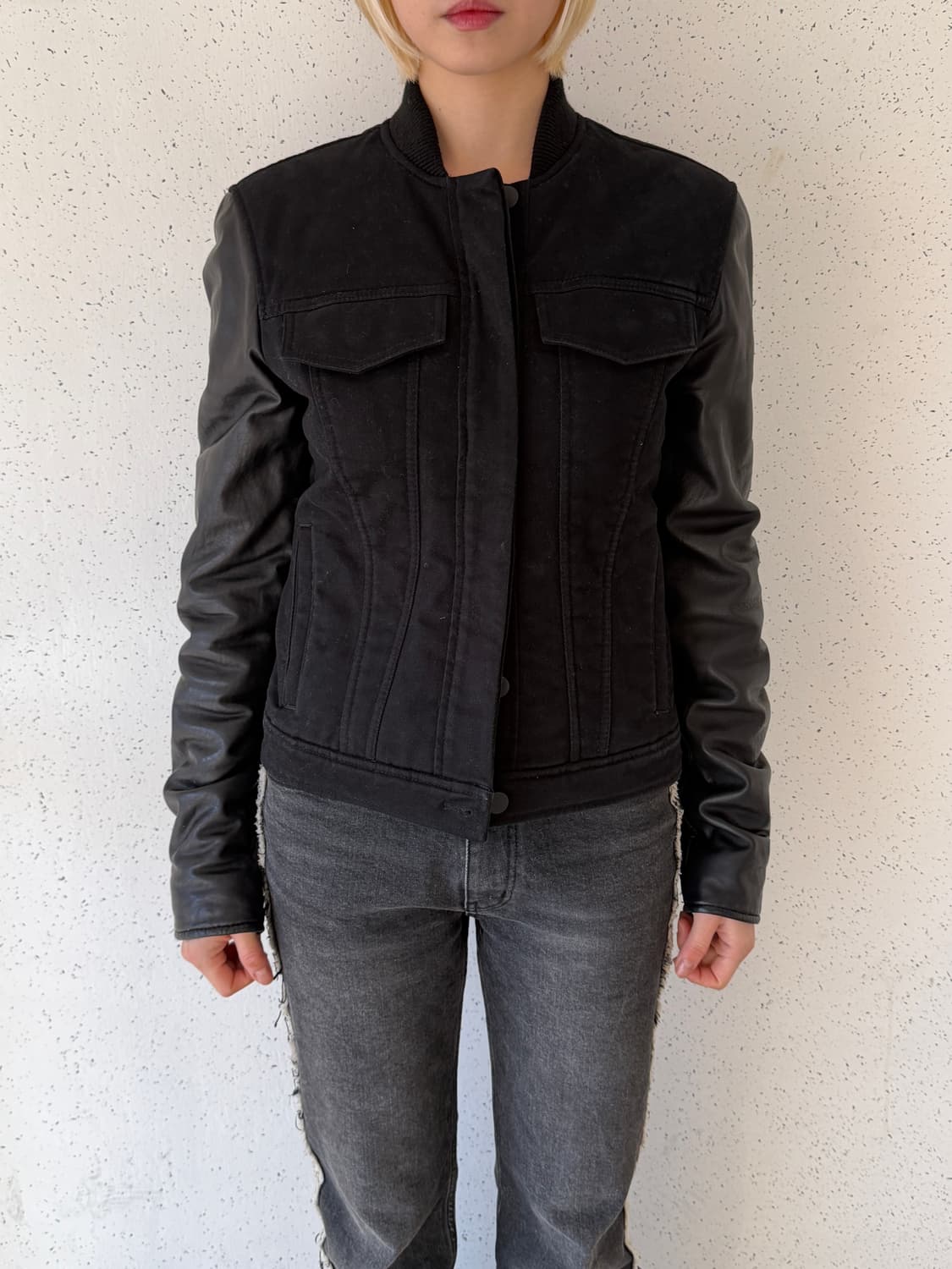 알렉산더왕 leather sleeve jacket 상품이미지2