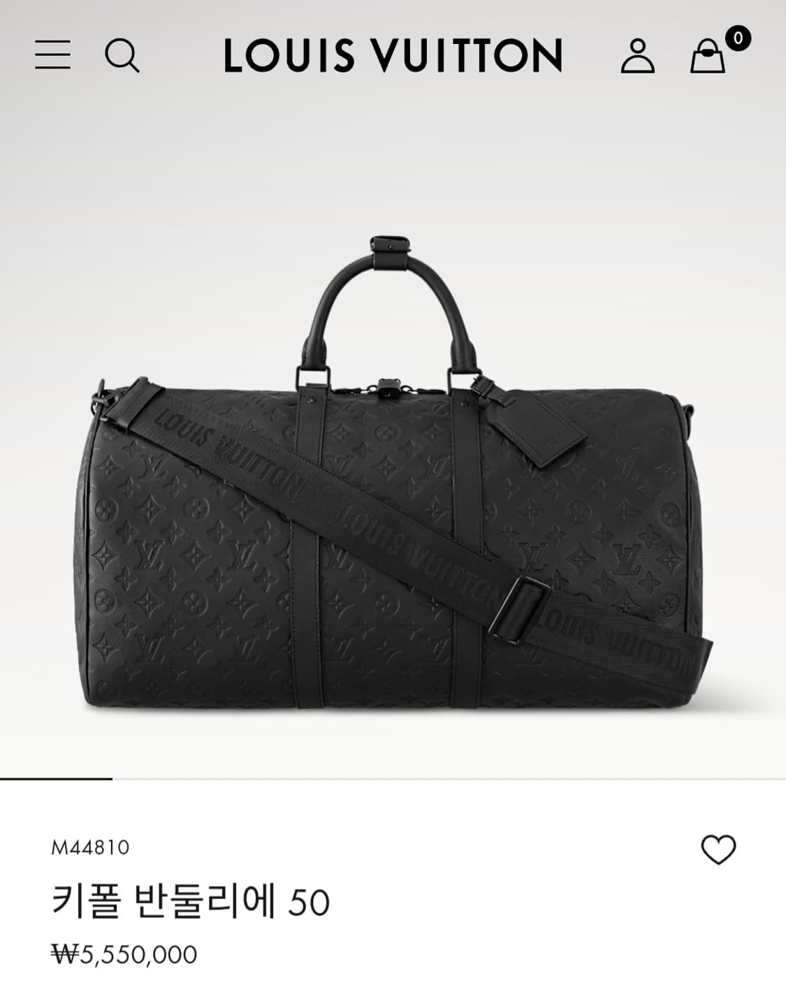 루이비통 키폴50 올레더 쉐도우 블랙 신형 (새상품) 상품이미지3