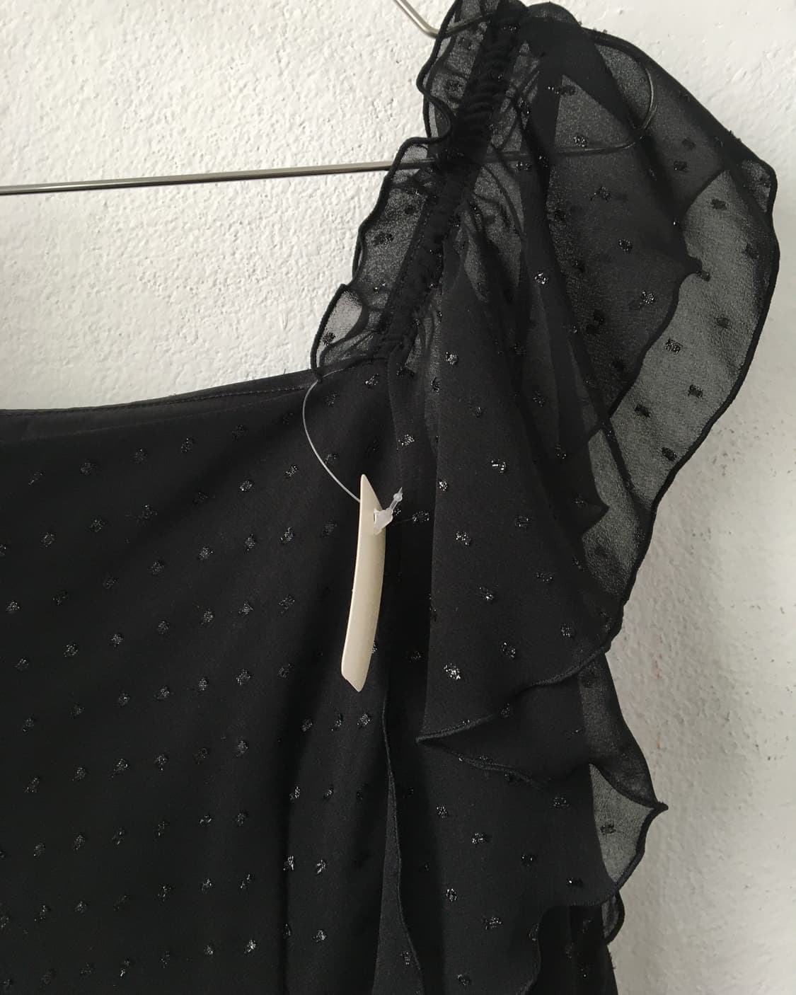 Dot pattern frill unbalanced onepiece 상품이미지6