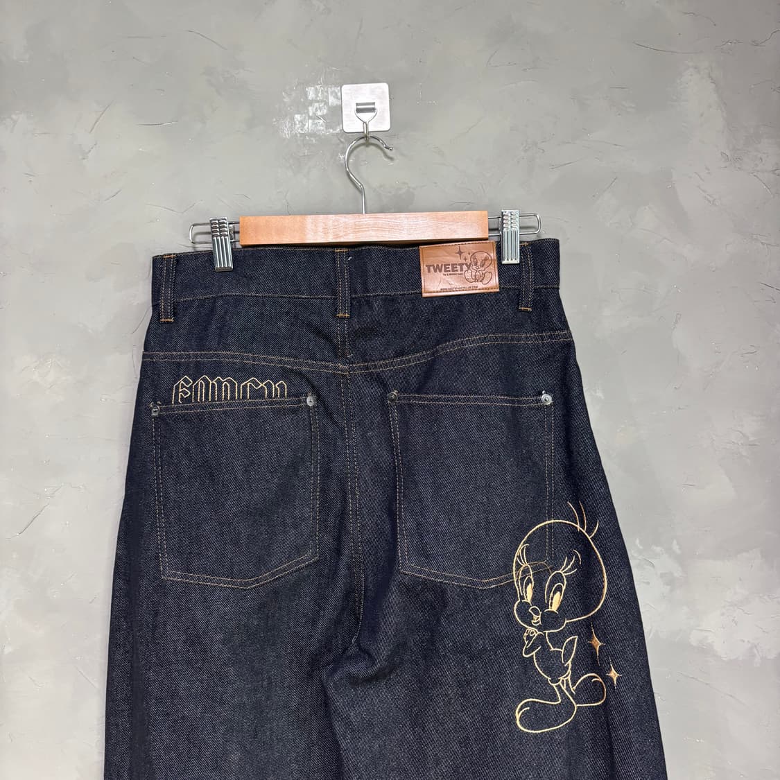 팬시클럽 트위티 오버 와이드 생지데님 팬츠 상품이미지3