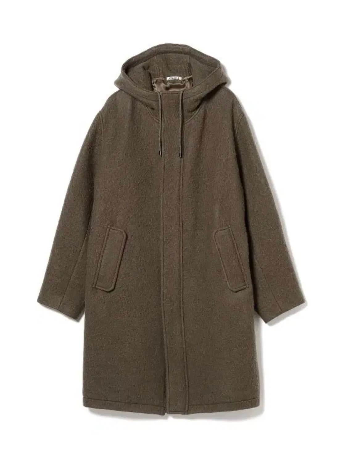 오라리 브러쉬드 알파카 울 멜튼 후디드 코트 5사이즈 상품이미지4