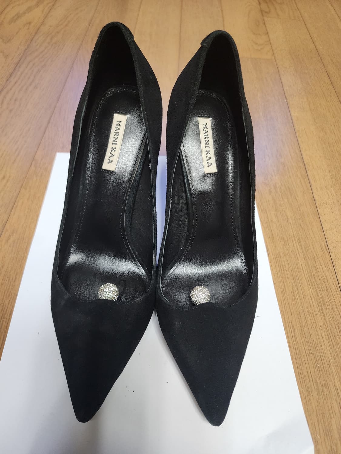 블랙 스웨이드 힐 235mm 여성구두 상품이미지2