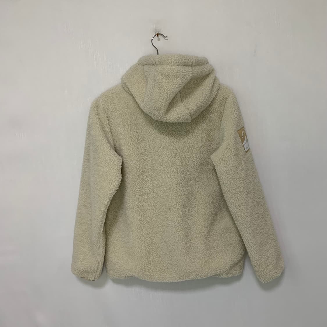 에디바우어 빈티지 아이보리 양털 후리스 후드집업 M 여성 상품이미지7