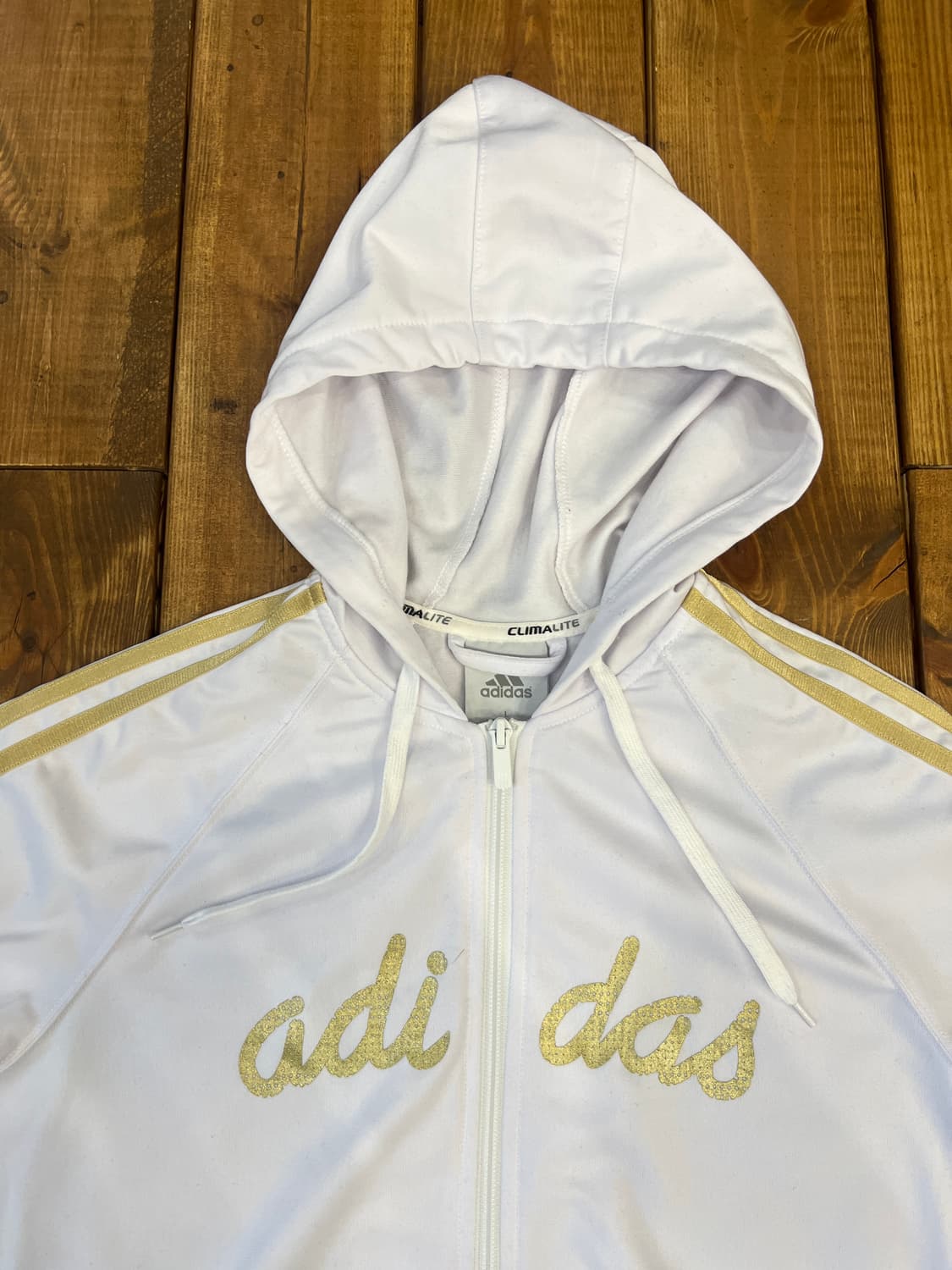 아디다스 화이트 골드 후드 져지  상품이미지8