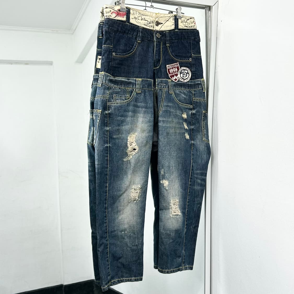 데시구알 레이어드 패치워크 데님 팬츠 상품이미지1