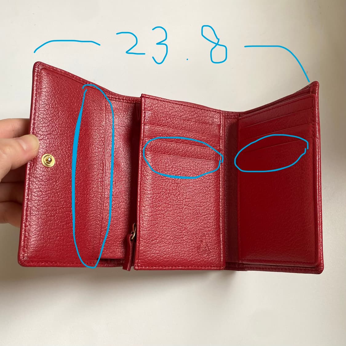 빈폴 체크 지갑 레드 상품이미지3