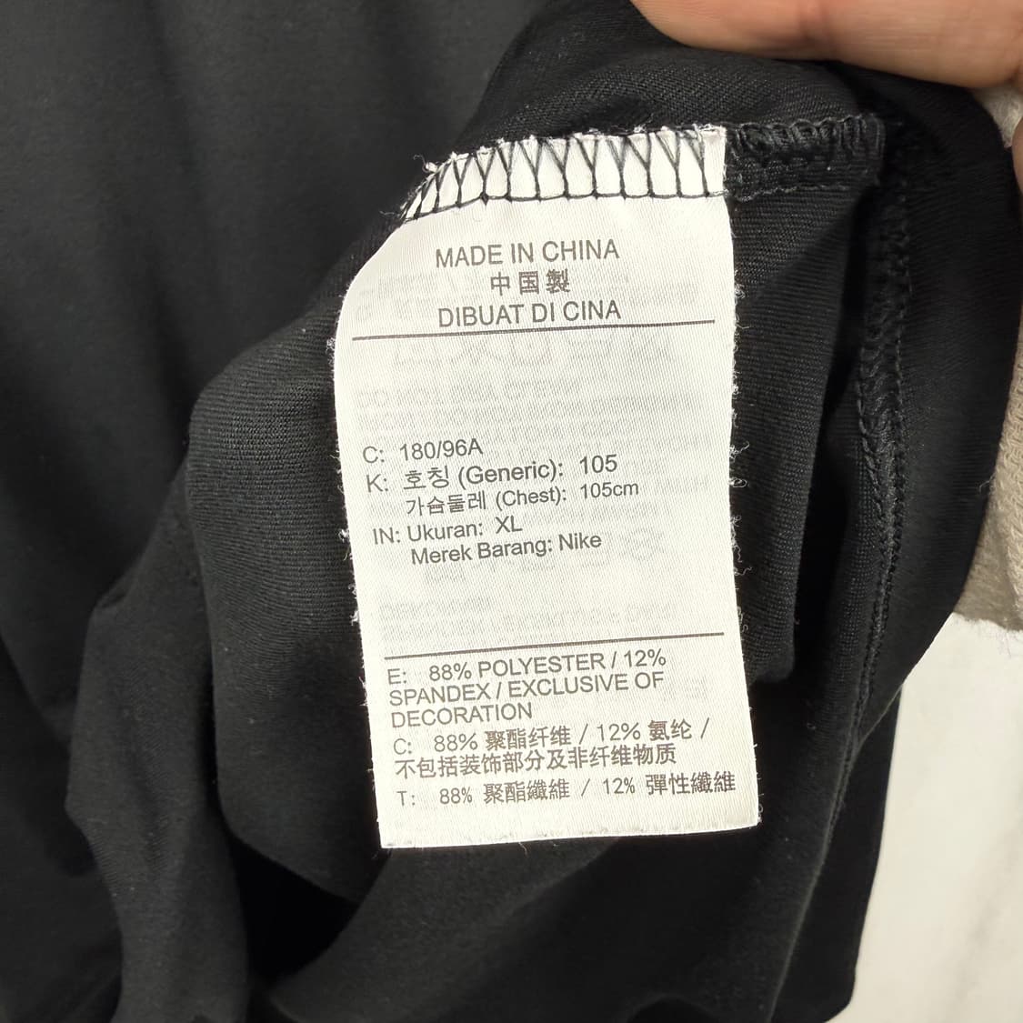 (XL) 나이키 러닝 하프집 헨리넥 롱슬리브 블랙 상품이미지4