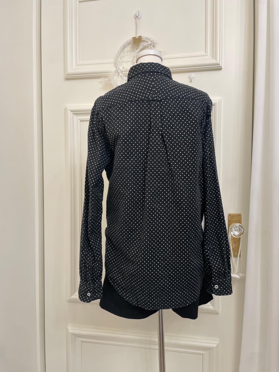 black dot wool warm shirt(size-M) 상품이미지3
