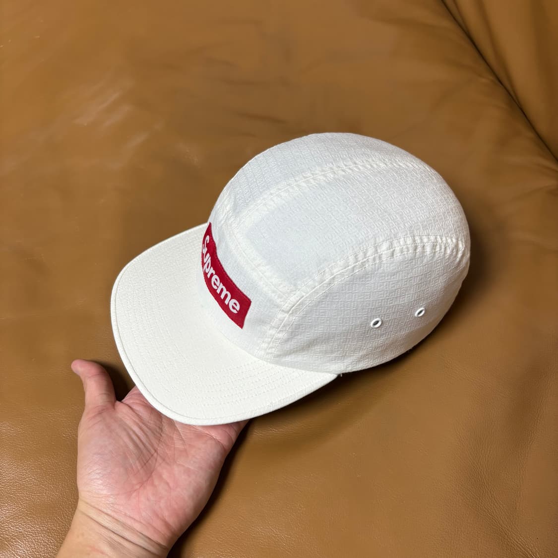 Supreme 슈프림 화이트 캠프캡 모자 (Jacquard White) 상품이미지4