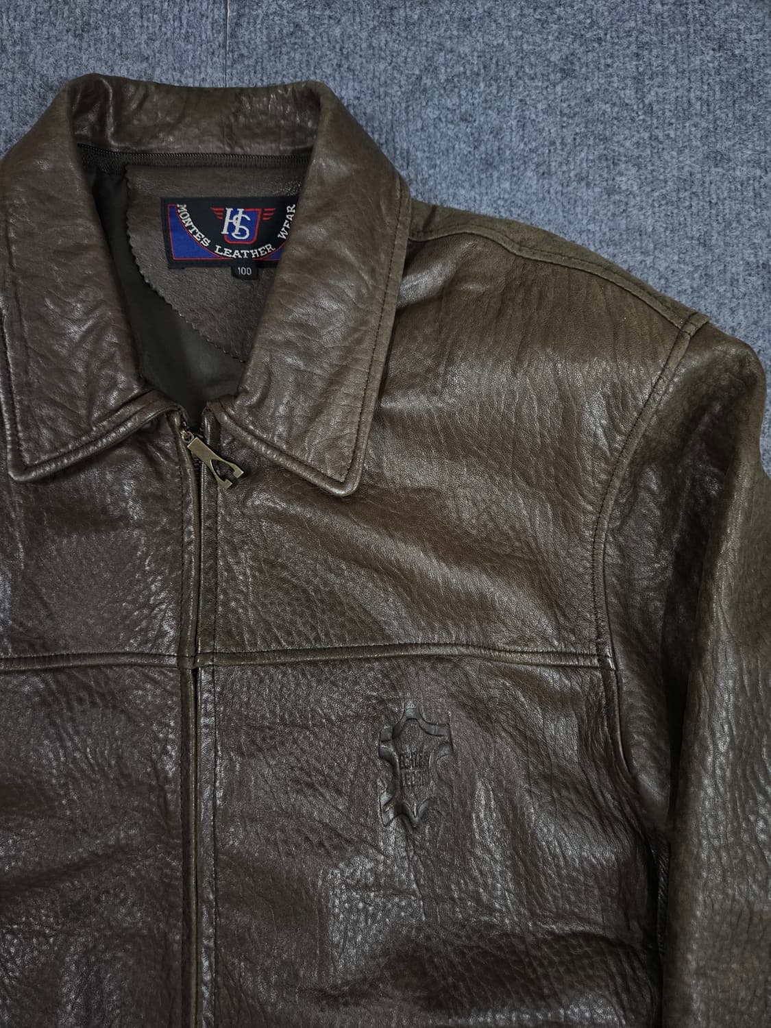 몬테스 레더 90년대 램스킨 양가죽 자켓 급처 상품이미지2