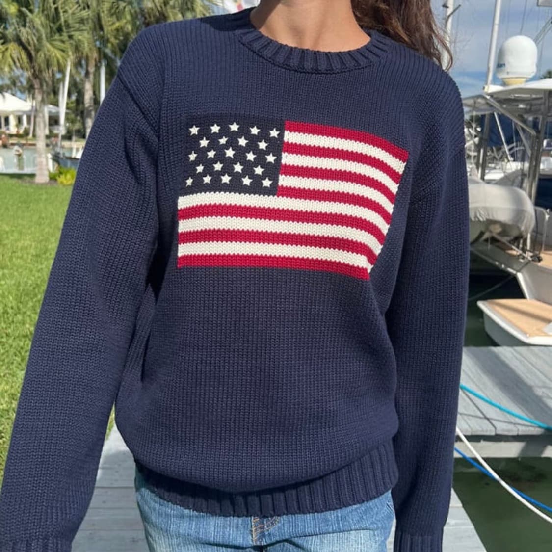 브랜디멜빌 성조기 니트 상품이미지1
