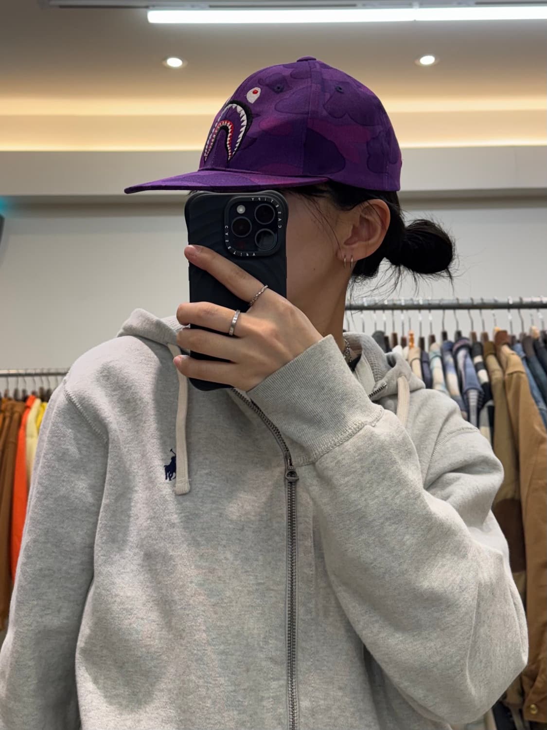 베이프 밀리터리 샤크 자수 캡 상품이미지6