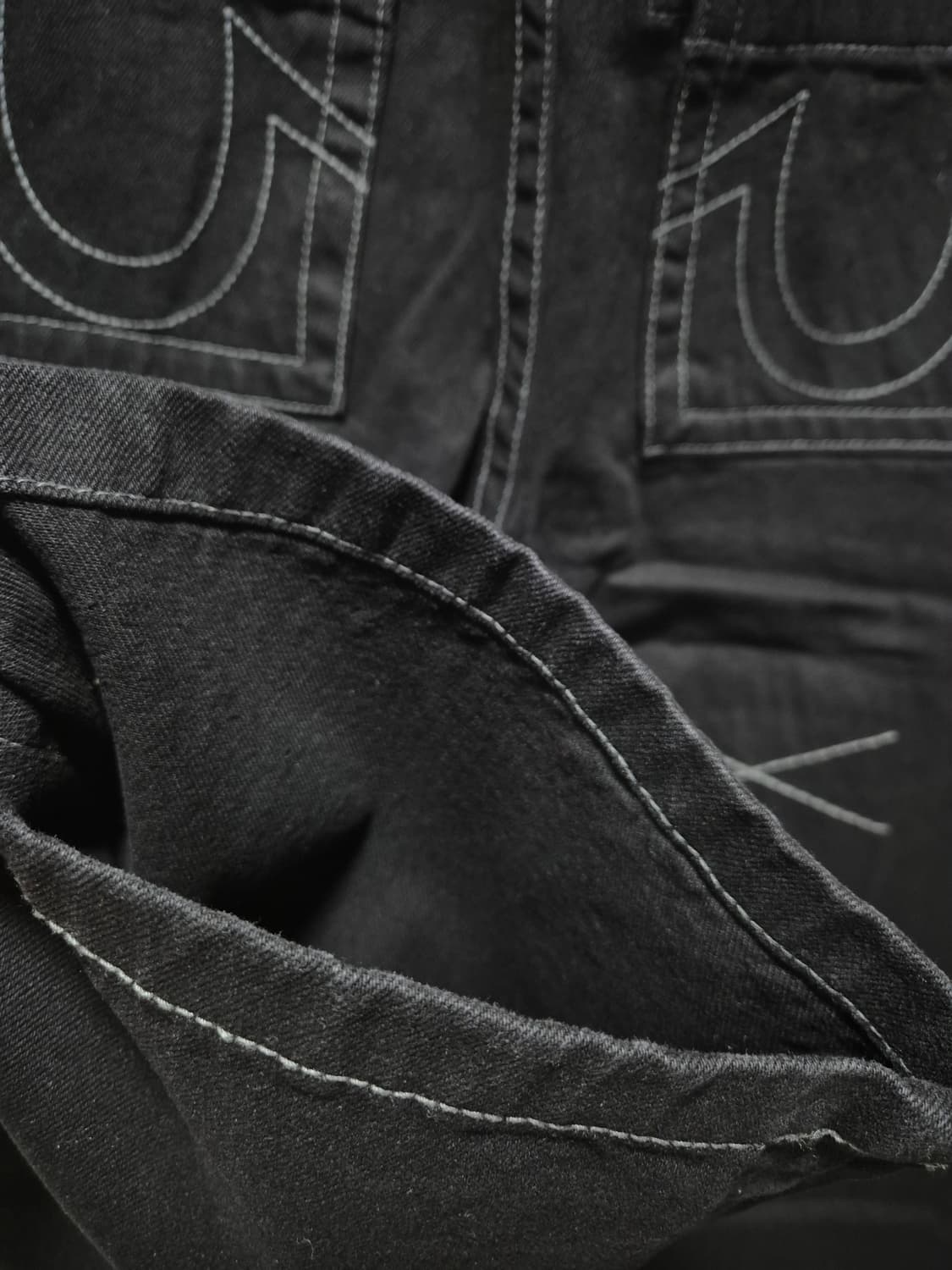 (타임세일)(새상품)트루릴리젼 블랙 와이드 데님 팬츠 상품이미지8