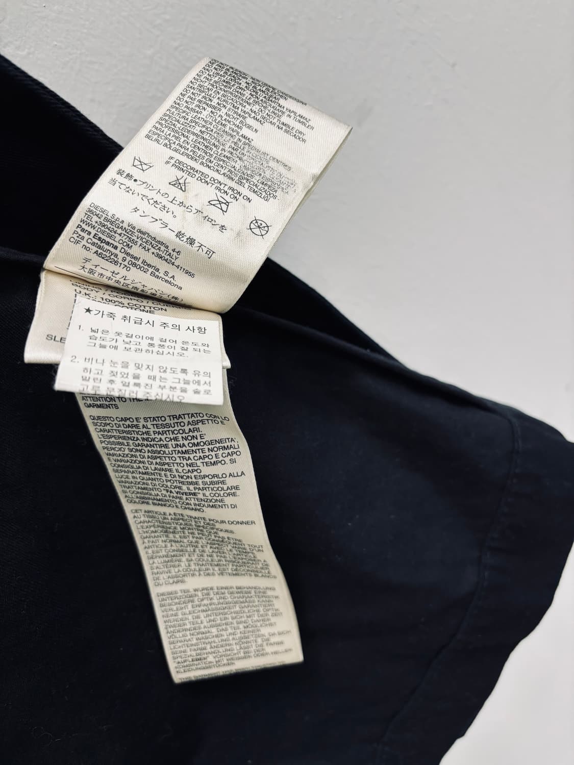 디젤(DIESEL) 양가죽 배색 트렌치 코트 상품이미지4