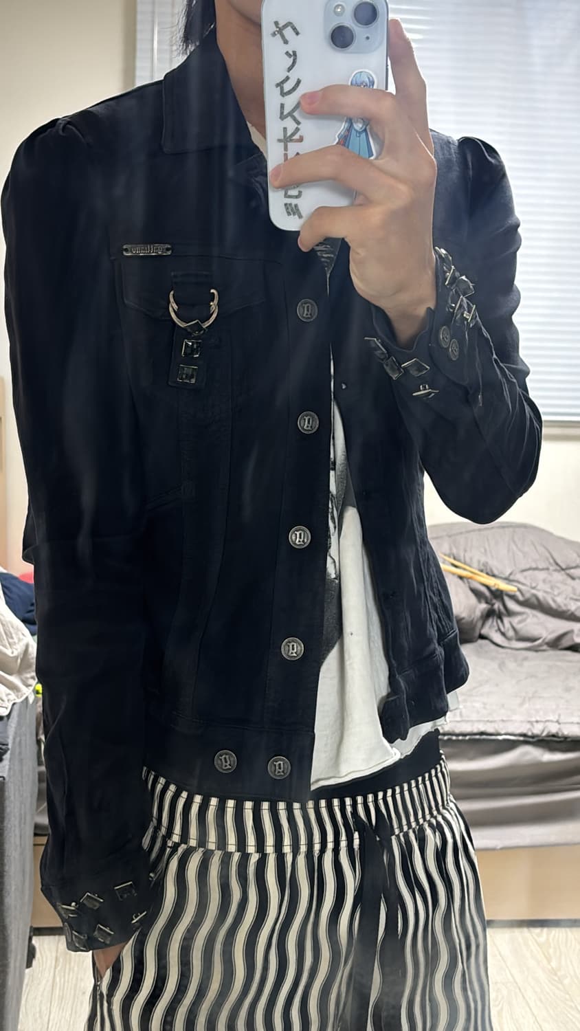 존갈리아노 데님 트커러 큐빅 자켓 40사이즈 상품이미지2