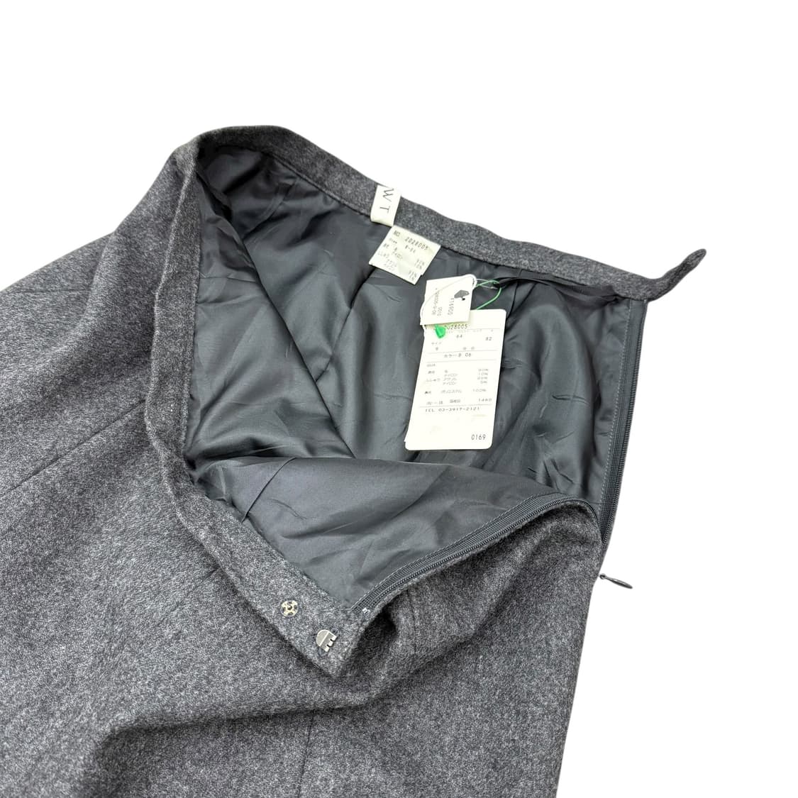 JPN 그레이 자수 울 롱스커트 상품이미지5