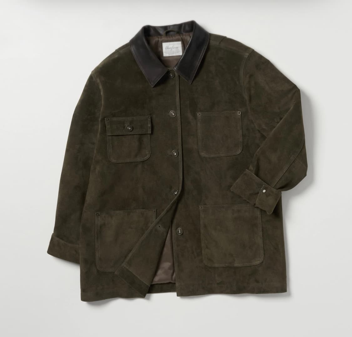 더에프유 카키 스웨이드 워커 자켓 상품이미지1