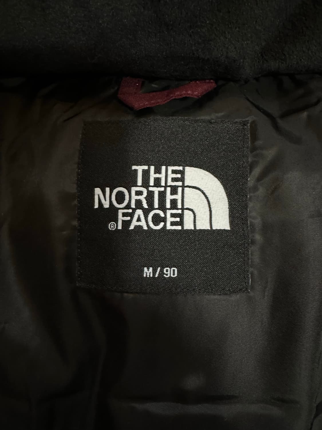 노스페이스 여성 패딩 M/90 버건디 상품이미지6