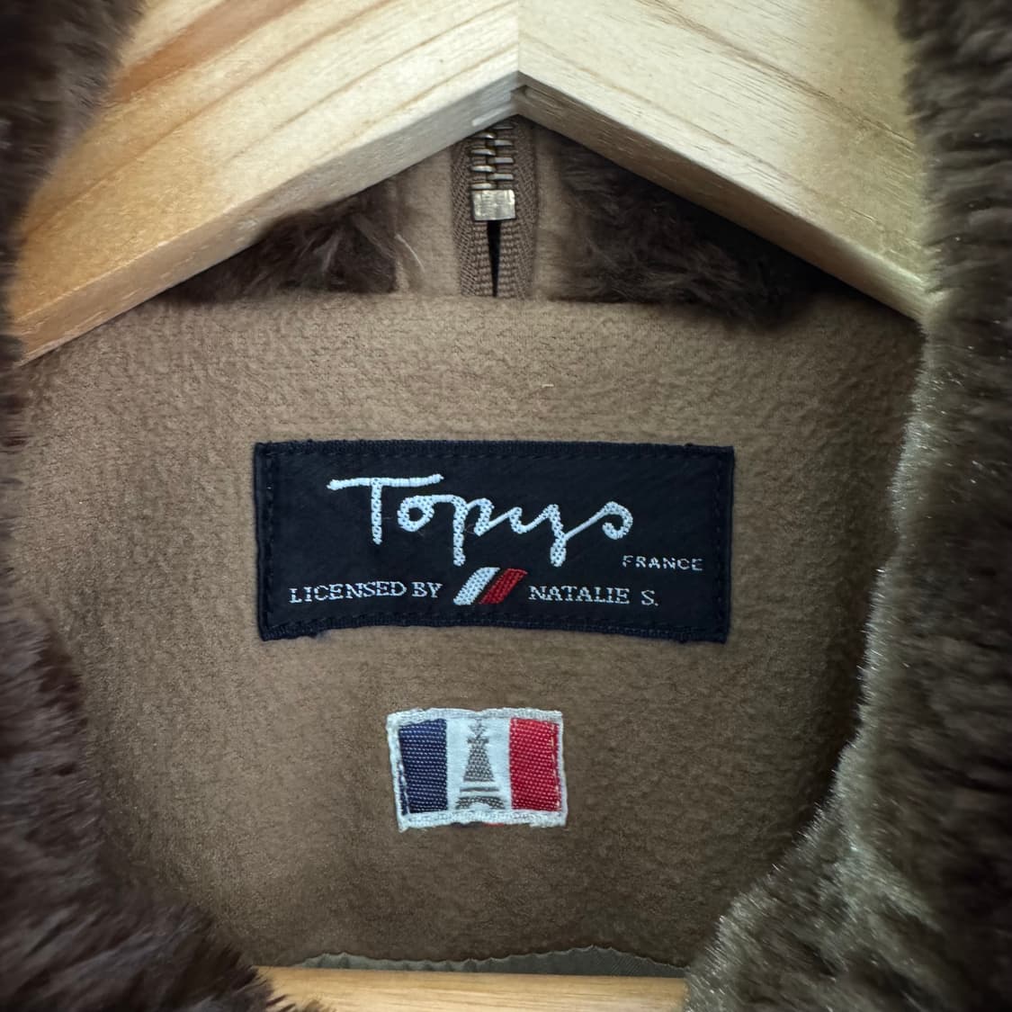 토피스 넥라인 집업 퍼 숏자켓 상품이미지9