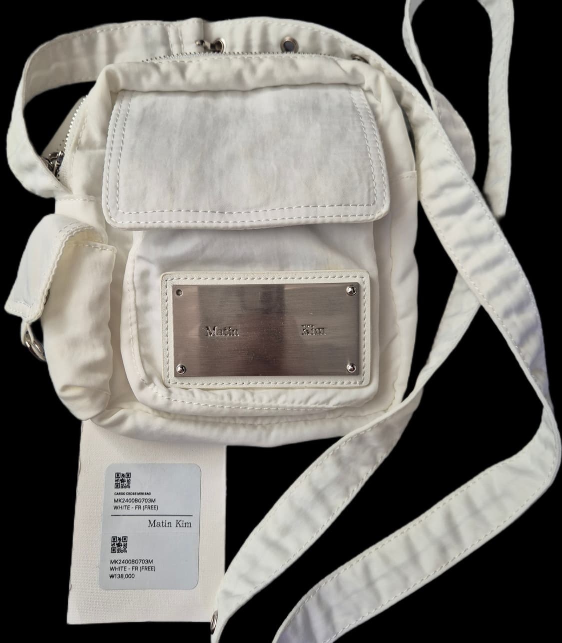 마뗑킴 카고 크로스 미니백 화이트 상품이미지1