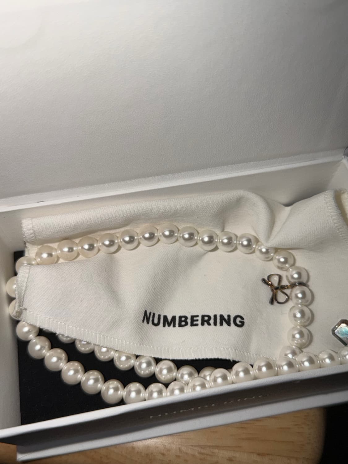 넘버링 진주목걸이 상품이미지1