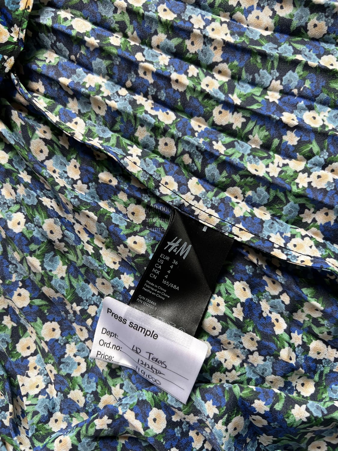 H&M x Rokh 플로럴 셋업 – 플리츠 스커트 + 코르셋 탑 상품이미지7