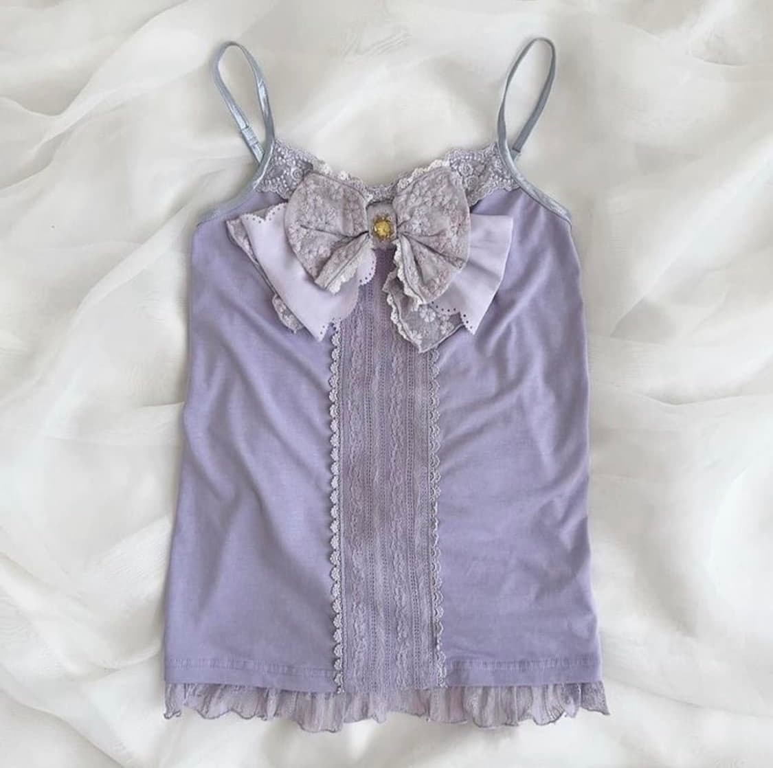 엑시즈팜 빅 리본 나시 캐미솔 슬리브리스 로걀탑 히메갸루 핀터 리즈리사 상품이미지1