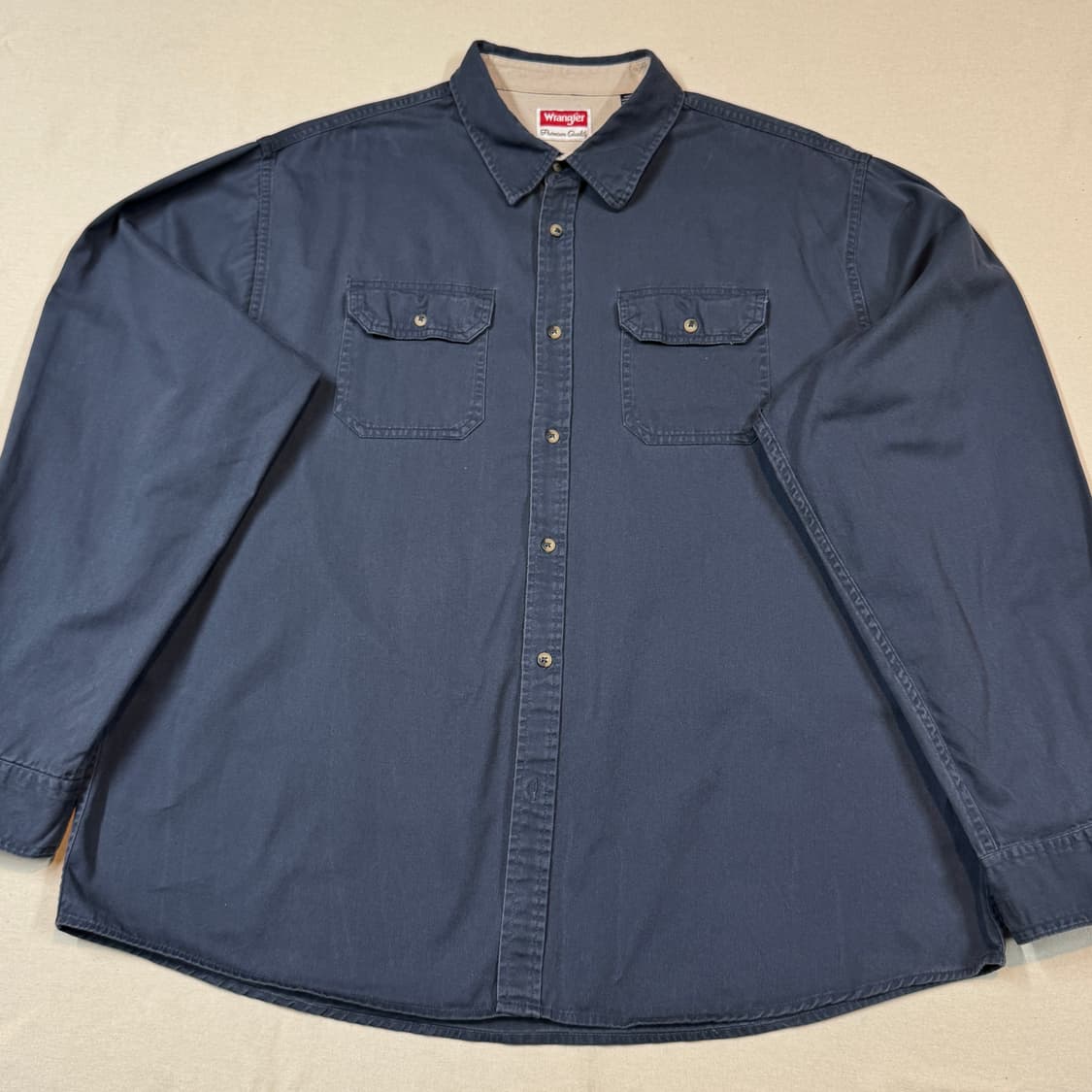 XXL) Wrangler 랭글러 투포켓 워크웨어 네이비 코튼 셔츠 W11 상품이미지2