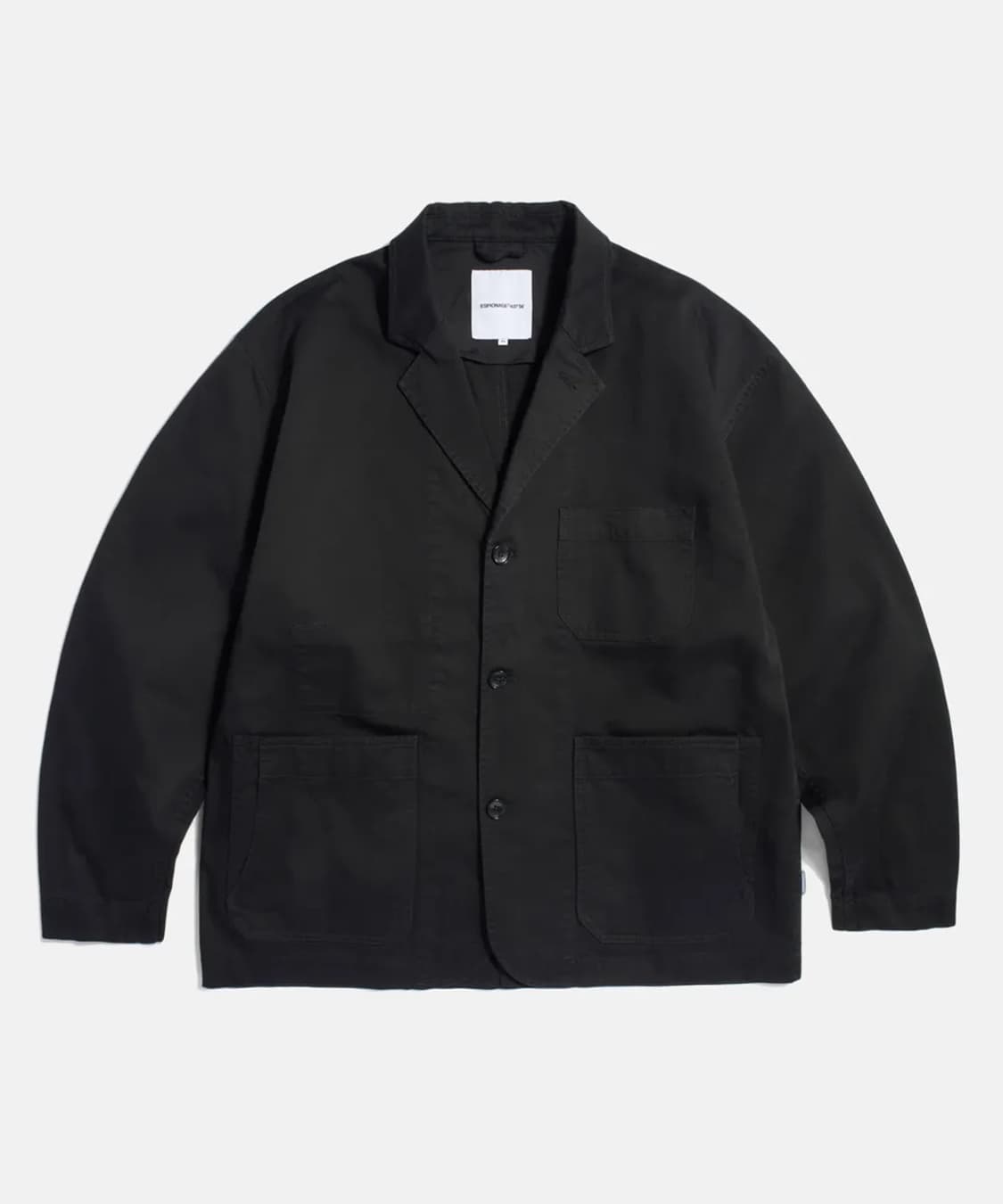 에스피오나지 Cotton Notched Jacket Black 상품이미지1