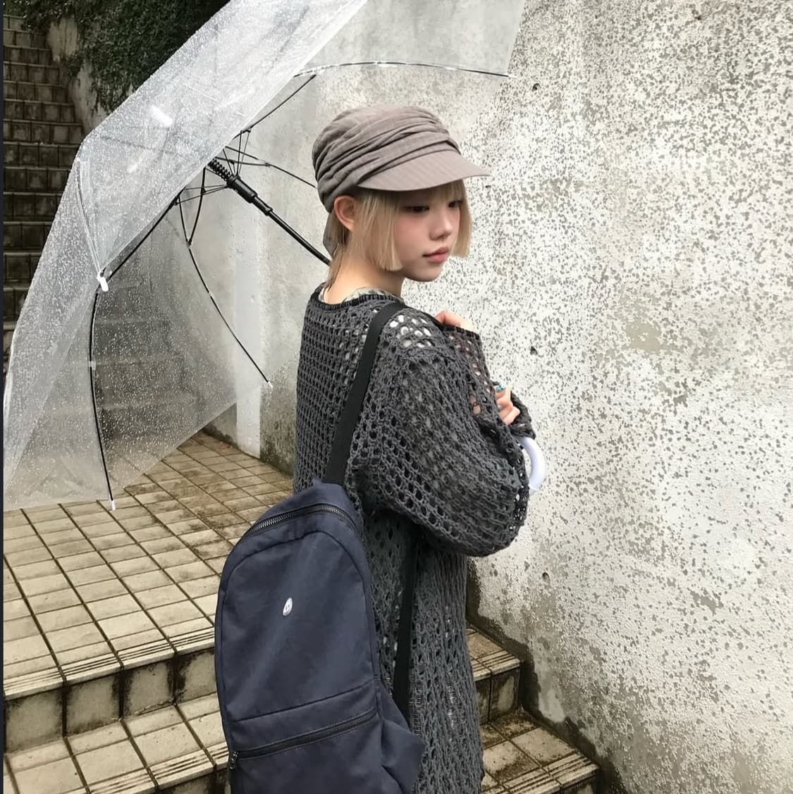 [2] 코이세이오 니트 차콜 HOLE KNIT 상품이미지5