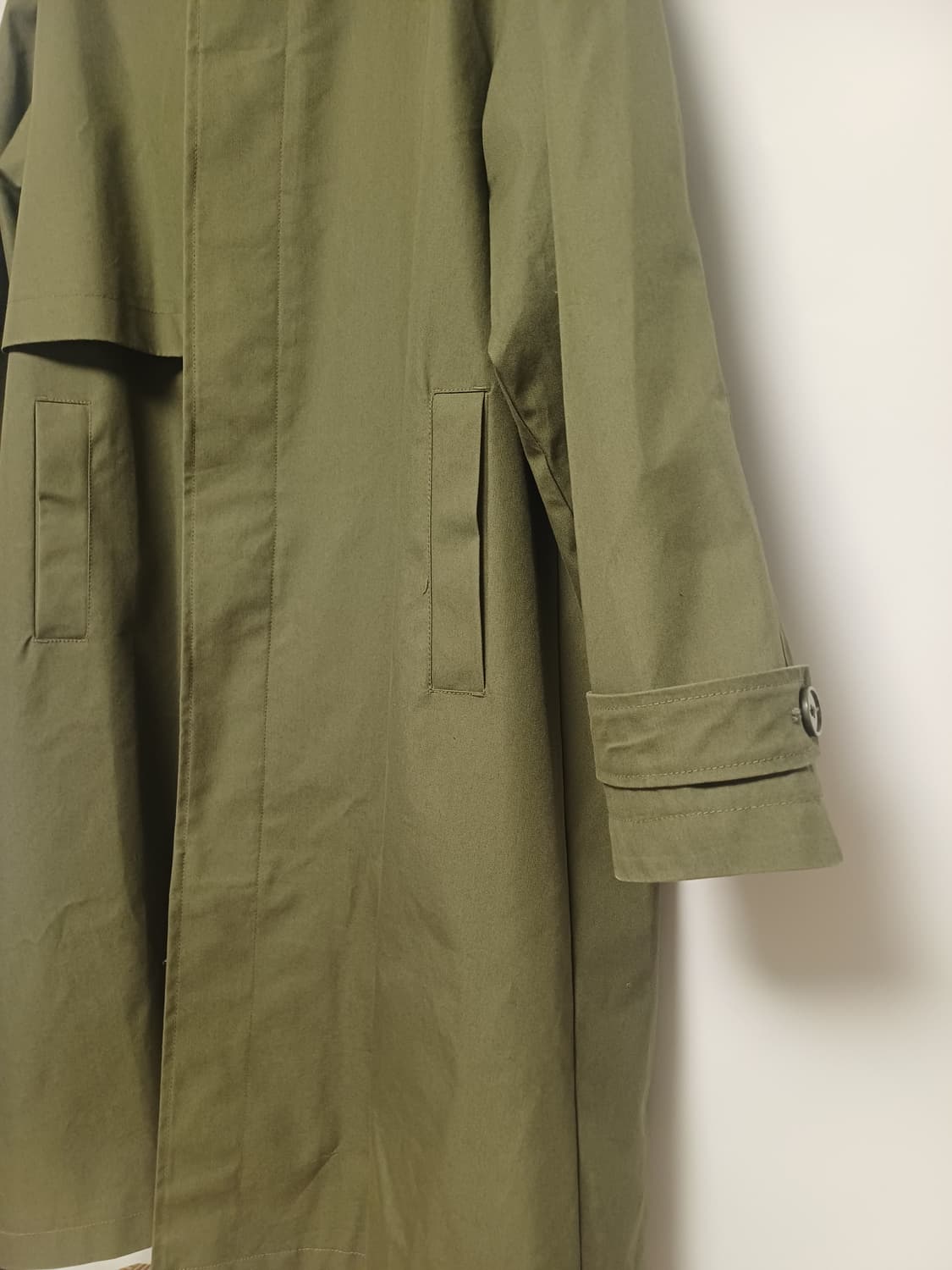 h&m 오버사이즈 남성 카 코트 S [카키그린] 상품이미지6