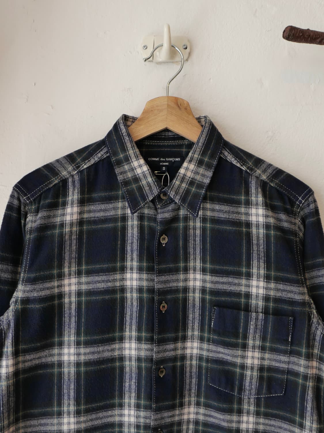  꼼데가르송 옴므 체크 셔츠 상품이미지2