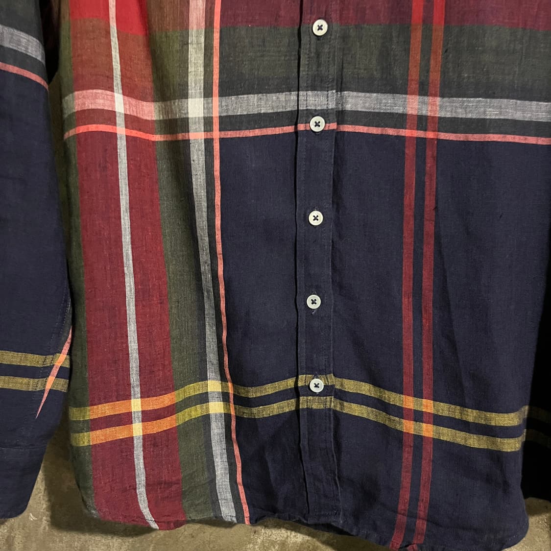 헤지스 린넨 체크셔츠 상품이미지3