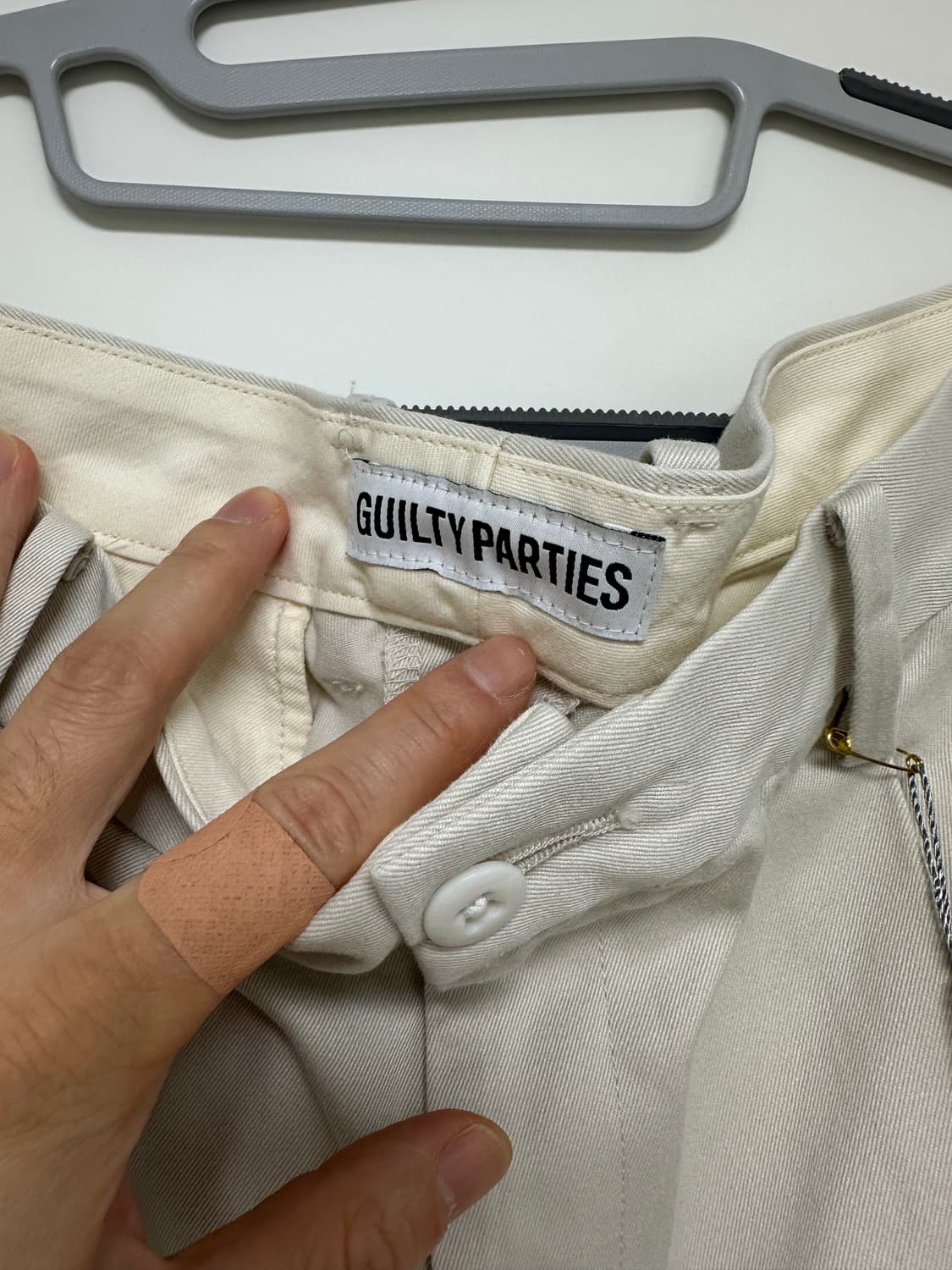 와코마리아 투턱 플리티드 치노 팬츠 L 상품이미지4